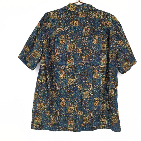Scandia Woods Mens Multicolor Button Down Short Sleeve Cotton Shirt -Size L -GUC - Picture 2 of 10